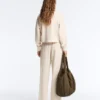 High Collar Pique Jacket with Cotton