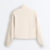 High Collar Pique Jacket with Cotton