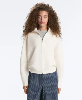 High Neck Knit Jacket