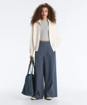 High Neck Knit Jacket