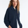 High Neck Knit Jacket