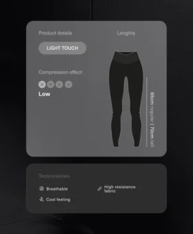 High Rise Ankle-Length Light Touch V-Cut Leggings 65 Cm