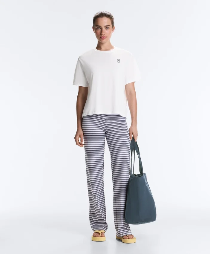 High-Rise Comfortlux Striped Straight-Leg Trousers High-Rise Comfortlux Striped Straight-Leg Trousers