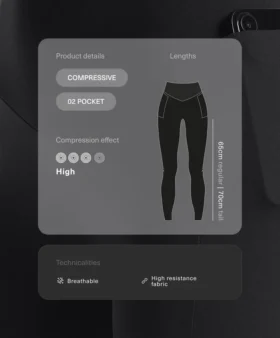 High-Rise Compressive Ankle-Length Leggings with Pocket