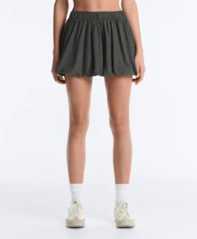 High Rise Compressive Check Balloon Mini Skirt High Rise Compressive Check Balloon Mini Skirt