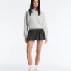 High Rise Compressive Check Balloon Mini Skirt