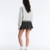 High Rise Compressive Check Balloon Mini Skirt