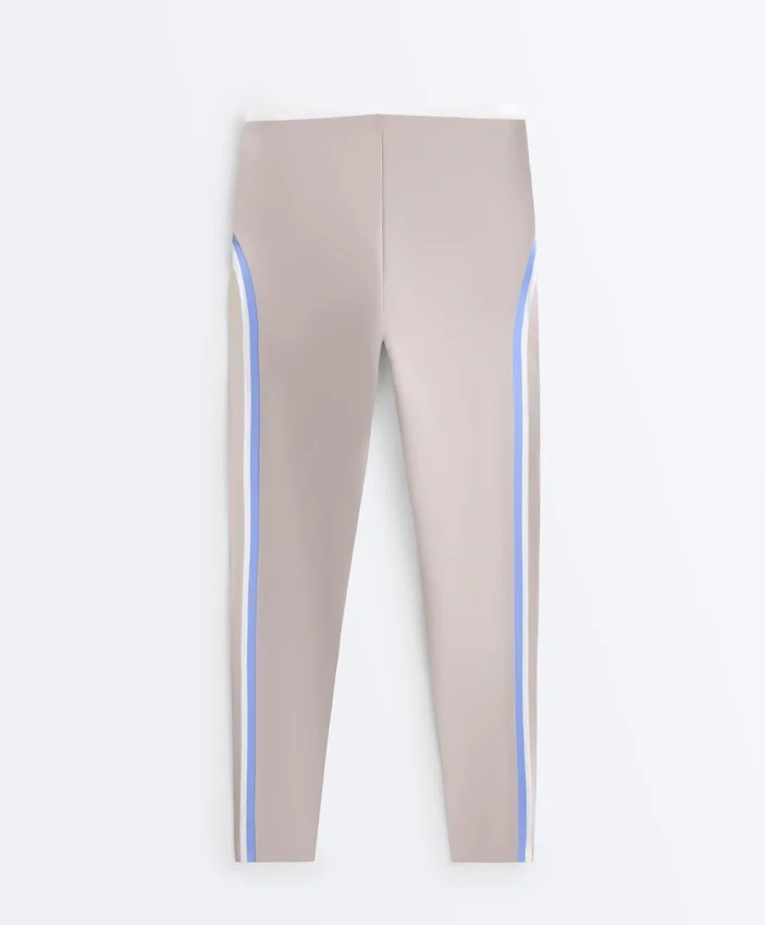 High Rise Compressive Contrast Ankle-Length Leggings High Rise Compressive Contrast Ankle-Length Leggings
