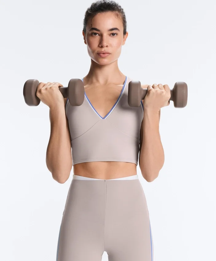 High Rise Compressive Contrast Ankle-Length Leggings High Rise Compressive Contrast Ankle-Length Leggings