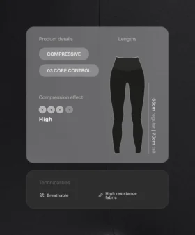 High-Rise Compressive Core-Control Ankle-Length Leggings