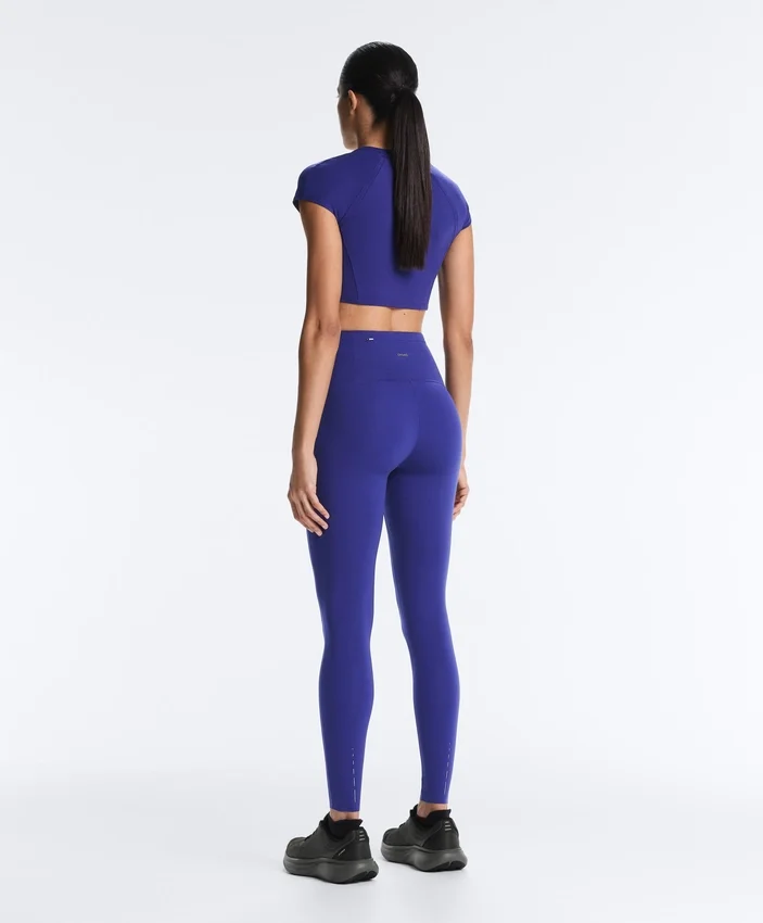 High Rise Compressive Reflective Ankle-Length Leggings High Rise Compressive Reflective Ankle-Length Leggings