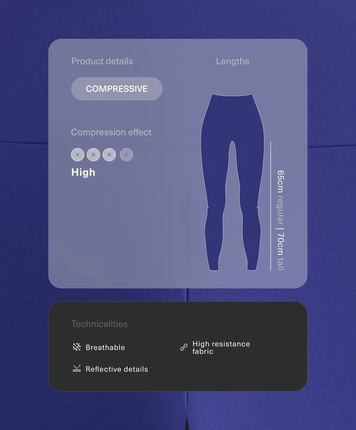 High Rise Compressive Reflective Ankle-Length Leggings High Rise Compressive Reflective Ankle-Length Leggings