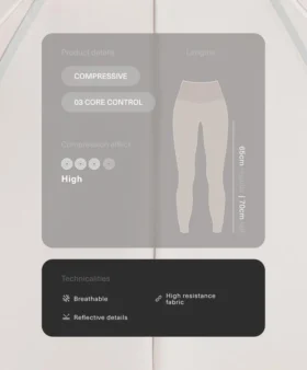 High-Rise Compressive Reflective Core Control Ankle-Length Leggings