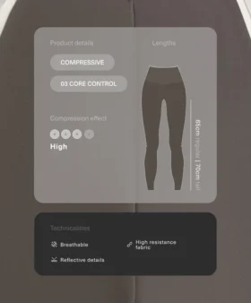 High-Rise Compressive Reflective Core Control Ankle-Length Leggings High-Rise Compressive Reflective Core Control Ankle-Length Leggings