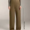 High Rise Neoprene-Effect Straight-Leg Trousers High Rise Neoprene-Effect Straight-Leg Trousers