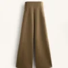 High Rise Neoprene-Effect Straight-Leg Trousers High Rise Neoprene-Effect Straight-Leg Trousers