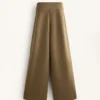 High Rise Neoprene-Effect Straight-Leg Trousers High Rise Neoprene-Effect Straight-Leg Trousers