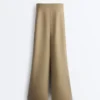 High Rise Neoprene-Effect Straight-Leg Trousers with Piping High Rise Neoprene-Effect Straight-Leg Trousers with Piping