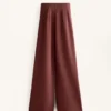 High Rise Rib Trousers with Soft Touch Modal