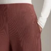 High Rise Rib Trousers with Soft Touch Modal
