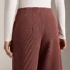 High Rise Rib Trousers with Soft Touch Modal
