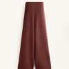 High Rise Rib Trousers with Soft Touch Modal