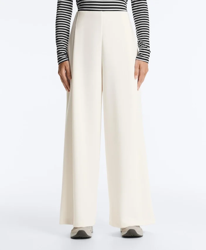 High Rise Twill Wide-Leg Trousers with Pleats High Rise Twill Wide-Leg Trousers with Pleats