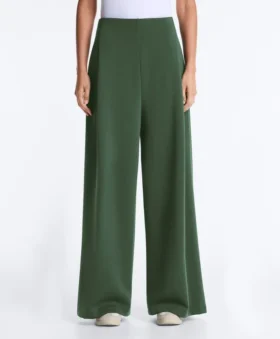 High Rise Twill Wide-Leg Trousers with Pleats High Rise Twill Wide-Leg Trousers with Pleats