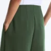 High Rise Twill Wide-Leg Trousers with Pleats High Rise Twill Wide-Leg Trousers with Pleats