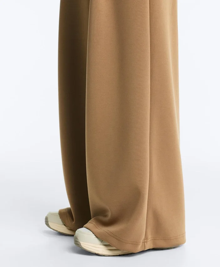High Rise Twill Wide-Leg Trousers with Pleats High Rise Twill Wide-Leg Trousers with Pleats