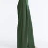 High Rise Twill Wide-Leg Trousers with Pleats High Rise Twill Wide-Leg Trousers with Pleats