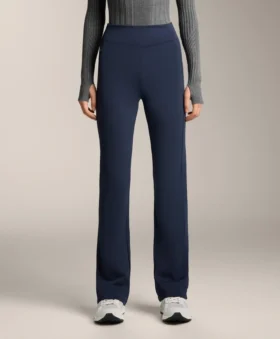 High Rise Warm Flare Trousers with Pockets