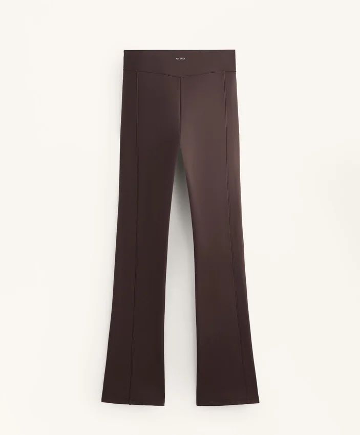 High Rise Warm Flare Trousers with Pockets High Rise Warm Flare Trousers with Pockets