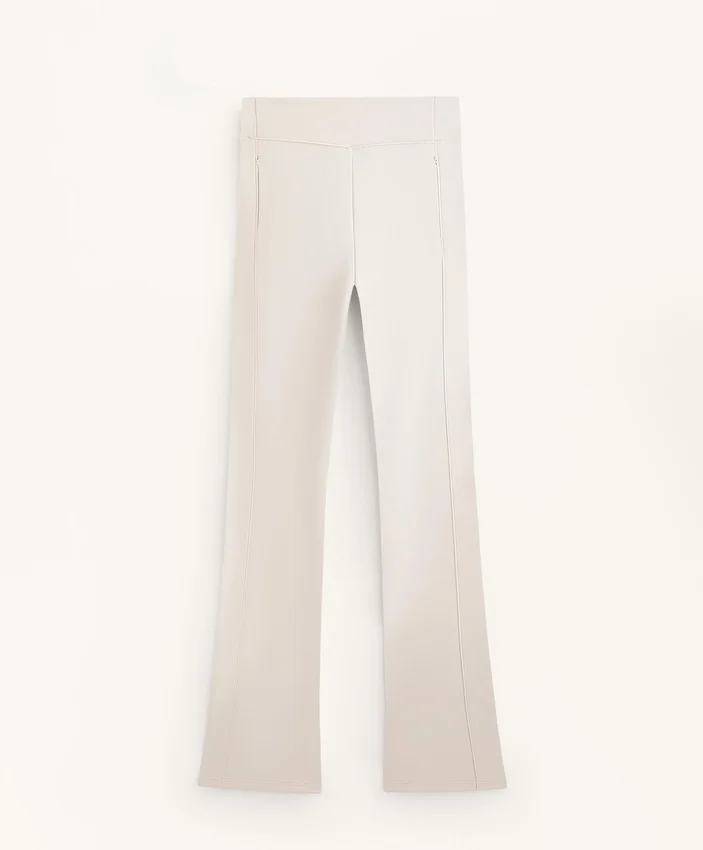 High Rise Warm Flare Trousers with Pockets High Rise Warm Flare Trousers with Pockets