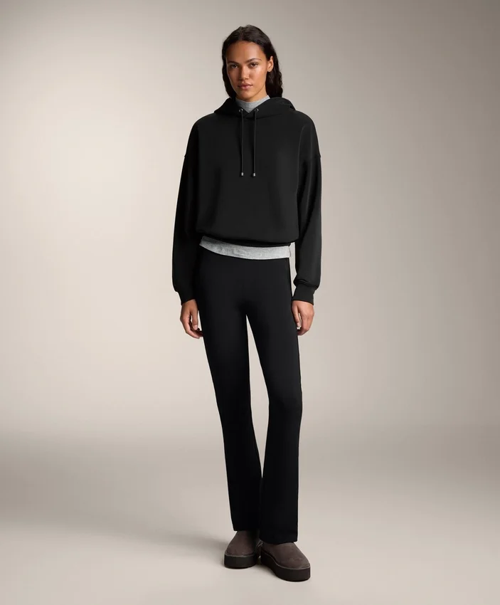High Rise Warm Flare Trousers with Pockets High Rise Warm Flare Trousers with Pockets