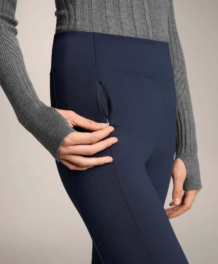 High Rise Warm Flare Trousers with Pockets High Rise Warm Flare Trousers with Pockets