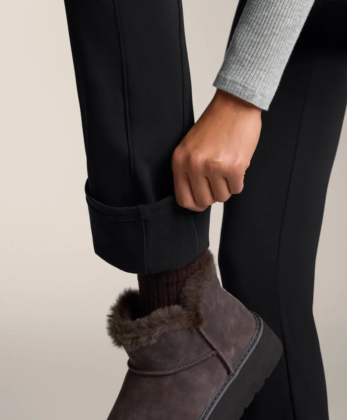 High Rise Warm Flare Trousers with Pockets High Rise Warm Flare Trousers with Pockets