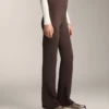 High Rise Warm Flare Trousers with Pockets High Rise Warm Flare Trousers with Pockets