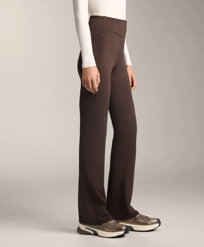 High Rise Warm Flare Trousers with Pockets High Rise Warm Flare Trousers with Pockets