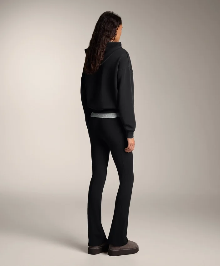 High Rise Warm Flare Trousers with Pockets High Rise Warm Flare Trousers with Pockets