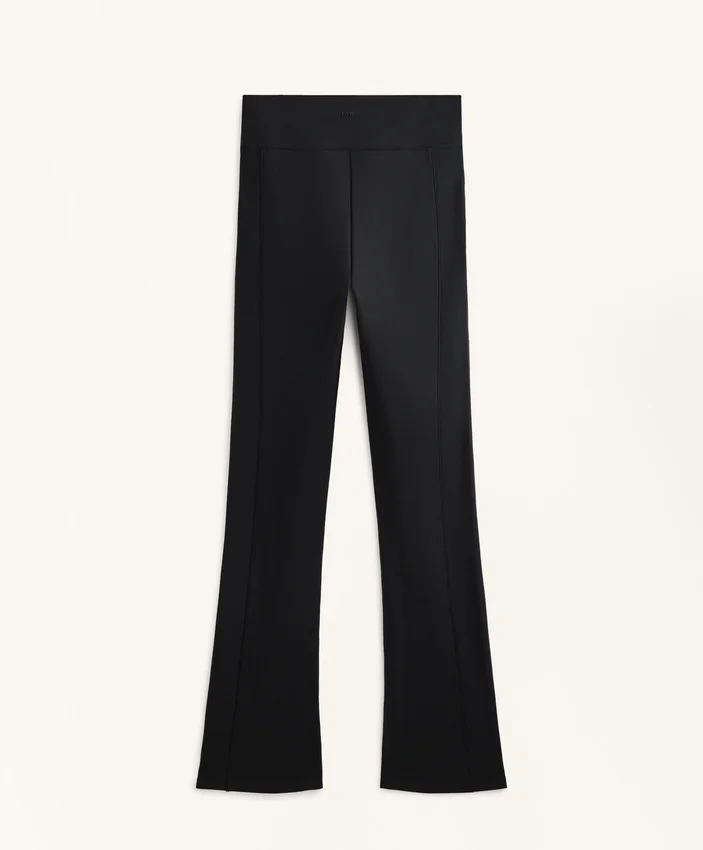 High Rise Warm Flare Trousers with Pockets High Rise Warm Flare Trousers with Pockets