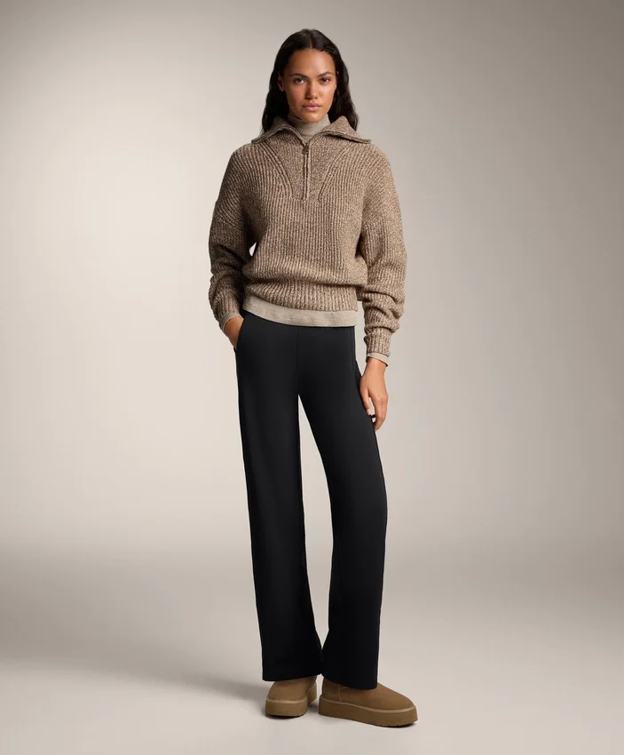High-Rise Warm Straight-Leg Trousers High-Rise Warm Straight-Leg Trousers