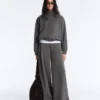 High Rise Wide-Leg Piqué Cotton Trousers High Rise Wide-Leg Piqué Cotton Trousers