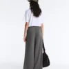 High Rise Wide-Leg Piqué Cotton Trousers High Rise Wide-Leg Piqué Cotton Trousers
