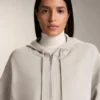 Hooded Jacket with Rib Details with Brushed Modal Hooded Jacket with Rib Details with Brushed Modal