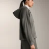 Hooded Jacket with Rib Details with Brushed Modal Hooded Jacket with Rib Details with Brushed Modal