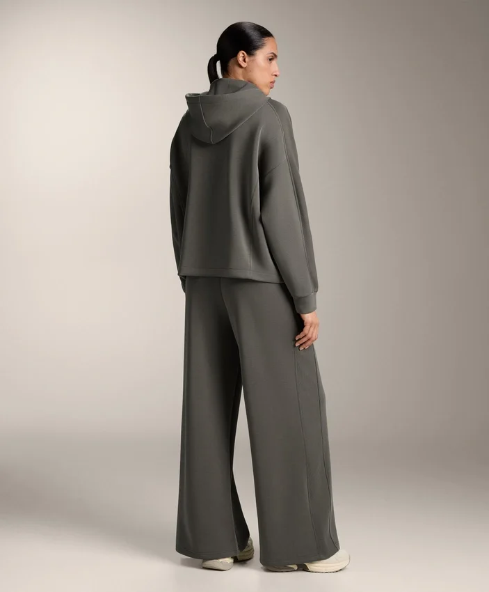 Hooded Jacket with Rib Details with Brushed Modal Hooded Jacket with Rib Details with Brushed Modal