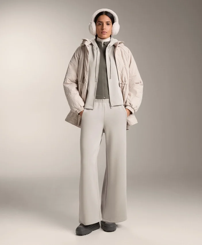 Hooded Jacket with Rib Details with Brushed Modal Hooded Jacket with Rib Details with Brushed Modal