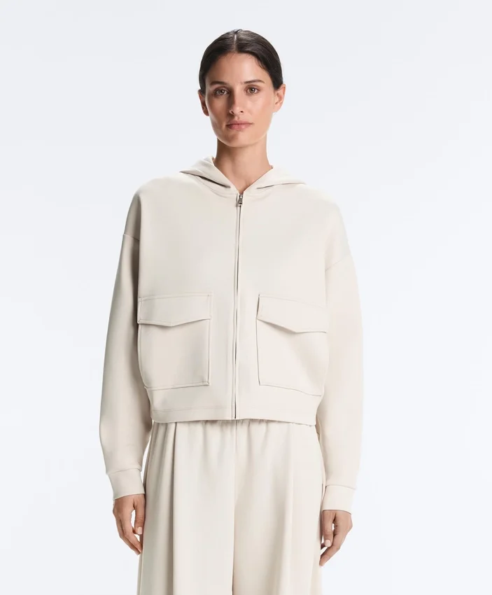Hooded Piqué Cotton Jacket Hooded Piqué Cotton Jacket