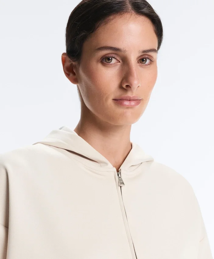 Hooded Piqué Cotton Jacket Hooded Piqué Cotton Jacket